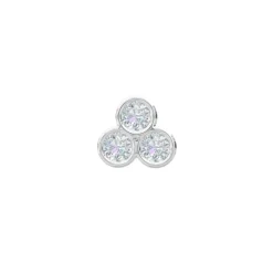 Piercingschmuck - Pierce52, Silber Labret3-Piercing mit Zirkonia