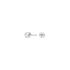 Pure Titanium nickelfreien Ohrringe mit weißen zirkonia