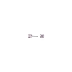 Pure Titanium Ohrstecker mit rosa Zirkonia 3 mm