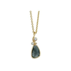 Rabinovich - Evening star Halskette aus 14 Karat Gold mit blauem Stein