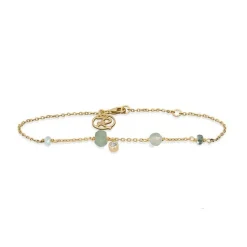 Rabinovich - Minetta Armband aus vergoldetem Silber mit grünen Steinen