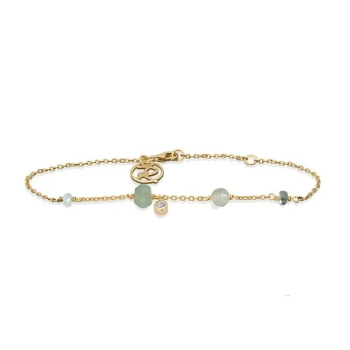 Rabinovich - Minetta Armband aus vergoldetem Silber mit grünen Steinen