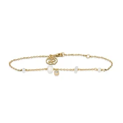 Rabinovich - Minetta-Armband aus vergoldete silber mit Perlen und Kristall