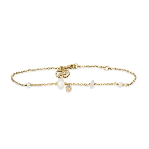 Rabinovich - Minetta-Armband aus vergoldete silber mit Perlen und Kristall