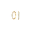 Reines Titan Nickelfreie hoops in vergoldete Titan mit zirkonia 10mm