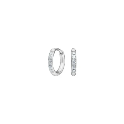 Reines Titan Nickelfreie hoops in Titan mit zirkonia 8 mm