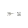 Rhd. Silberohrringe 4 Ohrstecker mit 2,5-4,5 mm Zirkoniasteinen