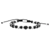 Rico's armband in Stahl mit Achatperlen