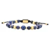 Rico's armband in vergoldete Stahl mit Sodalith