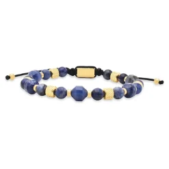 Rico's armband in vergoldete Stahl mit Sodalith