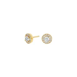 Ring aus 8 Karat Gold in Kreisform mit Zirkonia