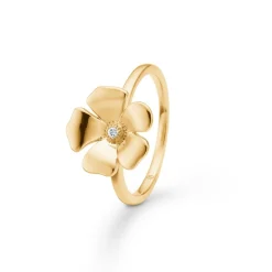 Ring Mads Z – Fleur in 14-karätigem Gold in insgesamt 0,15 ct. W. SI