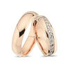 Ringe aus 14 Karat Roségold - 13 Diamanten im Damenring