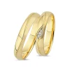 Ringe aus 14 Karat Rotgold - mit 3 Diamanten von insgesamt 0,04 Karat.