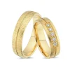 Ringe aus 14 Karat Rotgold - 5 Diamanten im Damenring