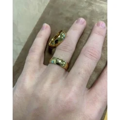Ringe aus 14 Karat Weißgold - mit Aquarius-Sternbild in Diamanten