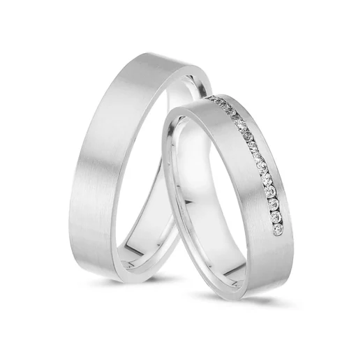 Ringe aus 14 kt Weißgold - mit schönen Diamanten 0,16 kt