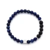 Samie - Loui armband mit blauem Lapis und schwarzem Lavastein