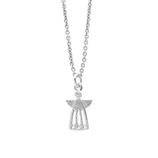 Schutzengel-Anhänger in Silber - Klein offen