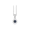Scrouples - Anhänger in silber mit Rosette in blau und weiß zirkonia