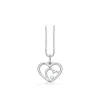 Scrouples - Herzanhänger 14 kt Weißgold mit Diamant im Brillantschliff 0,0125