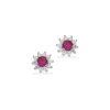 Scrouples - Ohrstecker aus silber mit rosa und weißer Rosette zirkonia