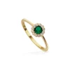 Scrouples - Ring Rosette grün w. zirkonia