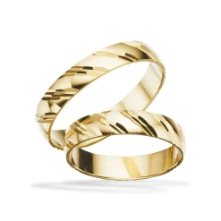 Scrouples Trauringe - 8-14 kt Goldringe 4 mm.
