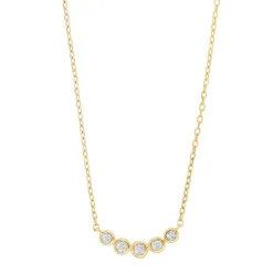 Siersbøl - Anhänger aus 14 kt. Gold mit einem Streifen aus Diamanten von insgesamt 0,015ct