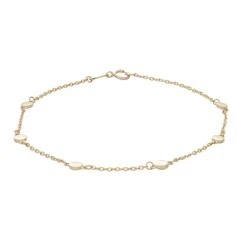 Siersbøl - Armband mit Goldplättchen auf Anhänger aus 8kt. Gold
