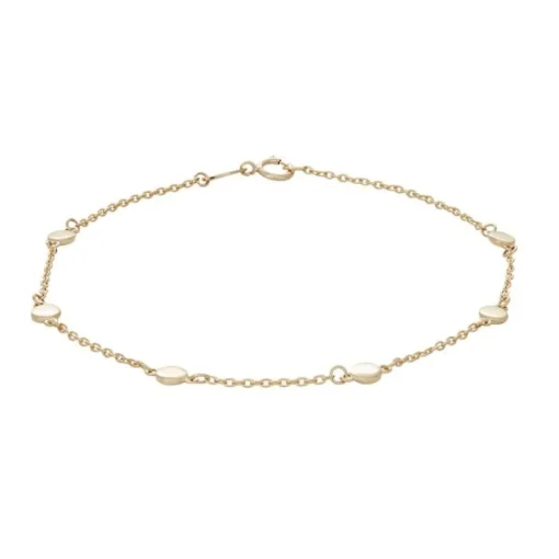 Siersbøl - Armband mit Goldplättchen auf Anhänger aus 8kt. Gold