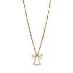 Siersbøl - Engel-Anhänger aus 8 Karat Gold mit zirkonia und Kette