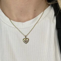 SIERSBØL - Herz aus 8kt. Gold mit Synt. Rubinrot