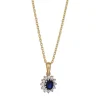 SIERSBØL 8 kt. Goldanhänger mit Kette und blauem Saphir