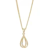 SIERSBØL 8 kt. Goldtropfen-Halskette mit Zirkon