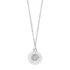 Siersbøl - Marguerite Anhänger aus Silber mit weißem Enamel 15 mm. mit Kette