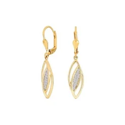 Siersbøl - Ohrringe aus 8 Karat Gold mit Zirkonias