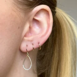 Siersbøl - Ohrringe aus 8kt. Gold mit Zirkonen