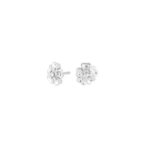Siersbøl - Ohrringe mit Blume in Silber