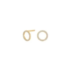 Siersbøl - Ohrstecker aus 14 Karat Gold mit Kreis