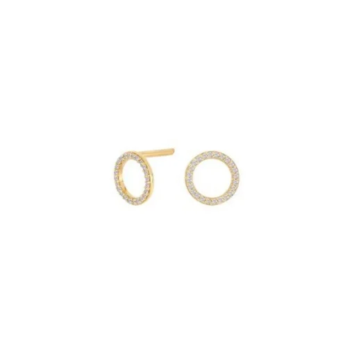 Siersbøl - Ohrstecker aus 14 Karat Gold mit Kreis