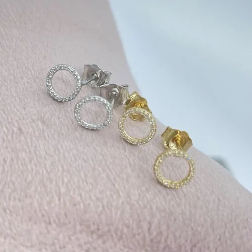 Siersbøl - Ohrstecker aus 14 Karat Gold mit Kreis