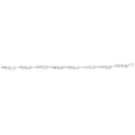 SIERSBØL - Rhodineret Silber Armband mit Blumen