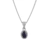 Siersbøl - Rosetten-Anhänger mit blauer zirkonia inkl. Kette**