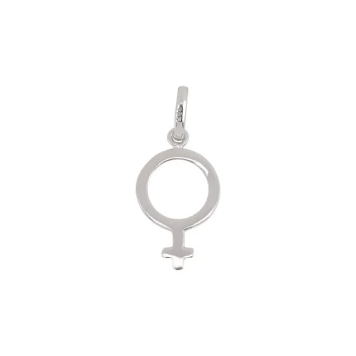 Siersbøl - Zeichen des Mädchens als Anhänger aus rhodiniertem Silber 15 mm
