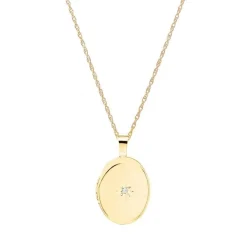 SIERSBØL Medaillon mit 14kt Walzgold mit Brillant von 0,01ct