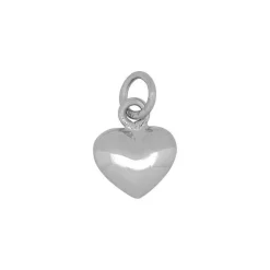 SIERSBØL silberner rhod. anhänger/charm herz 15x9mm