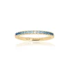 Sif Jakobs - Ellera Ring mit blauem zirkonia i vergoldete silber