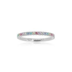 Sif Jakobs - Ellera Ring mit pastellfarbenen Zirkonen in silber