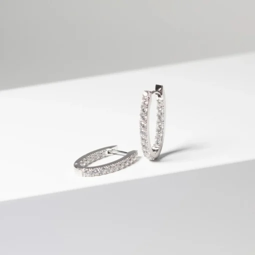 Sif Jakobs - Ellisse Piccolo hoops silber weiß
